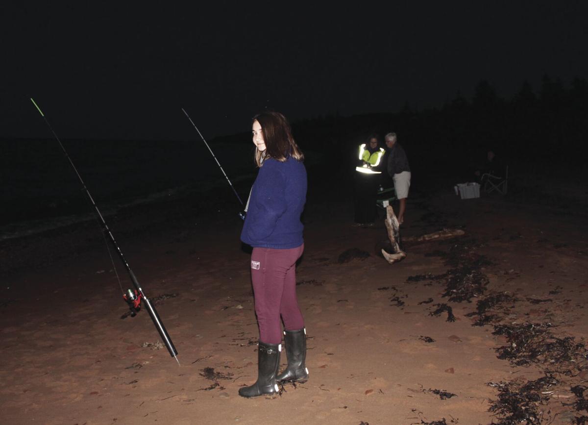 Fishing under the night sky