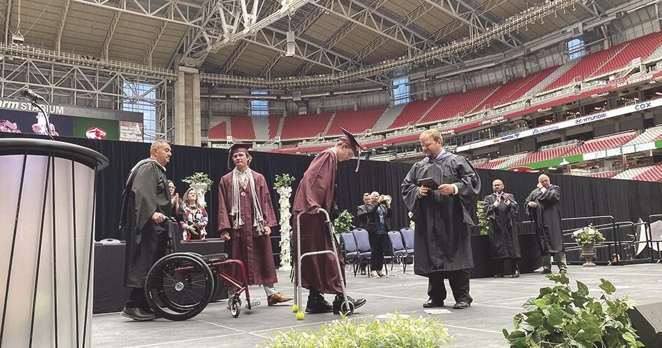Car crash survivor walks at Mountain Ridge graduation - Vimarsana News