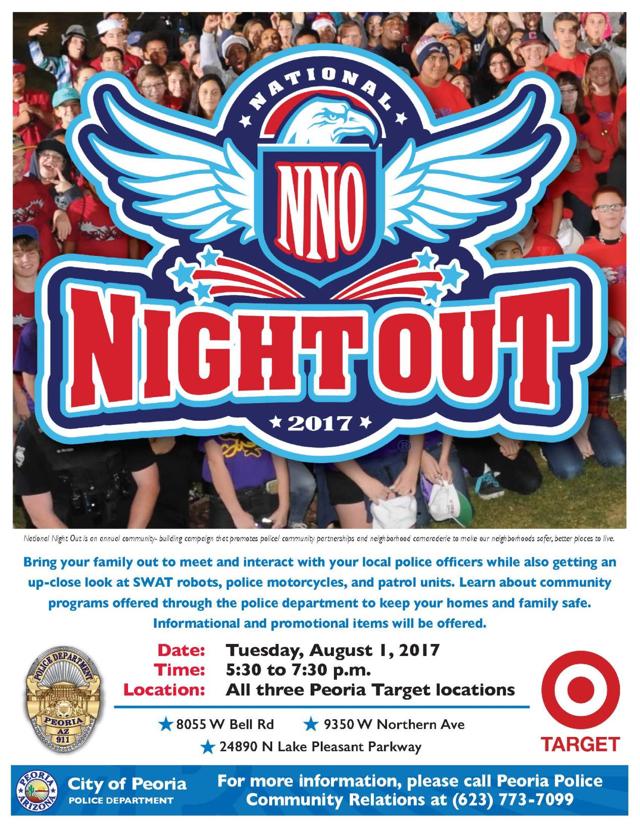 Peoria Police Target Stores Partner For National Night Out News 
