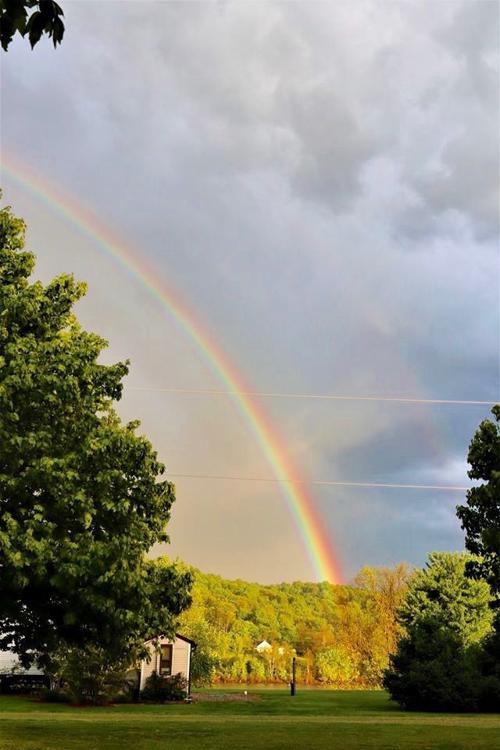 Double rainbow brightens the day