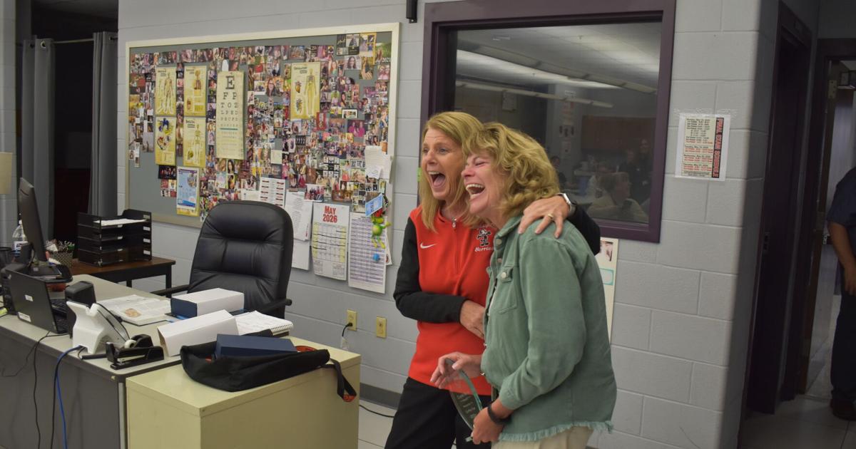 Century Career Center staff members receive the Crystal Berry Award