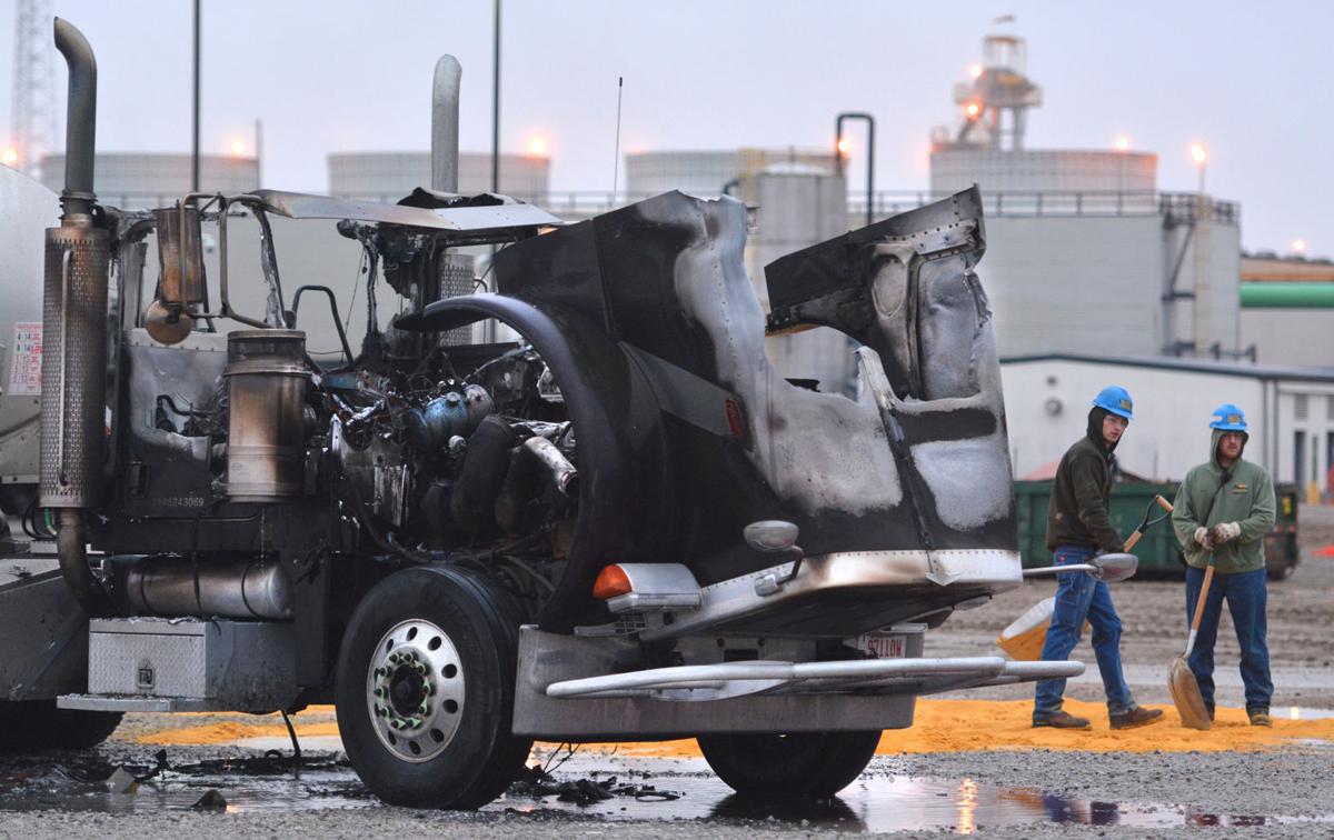 Truck catches fire at ethanol plant News