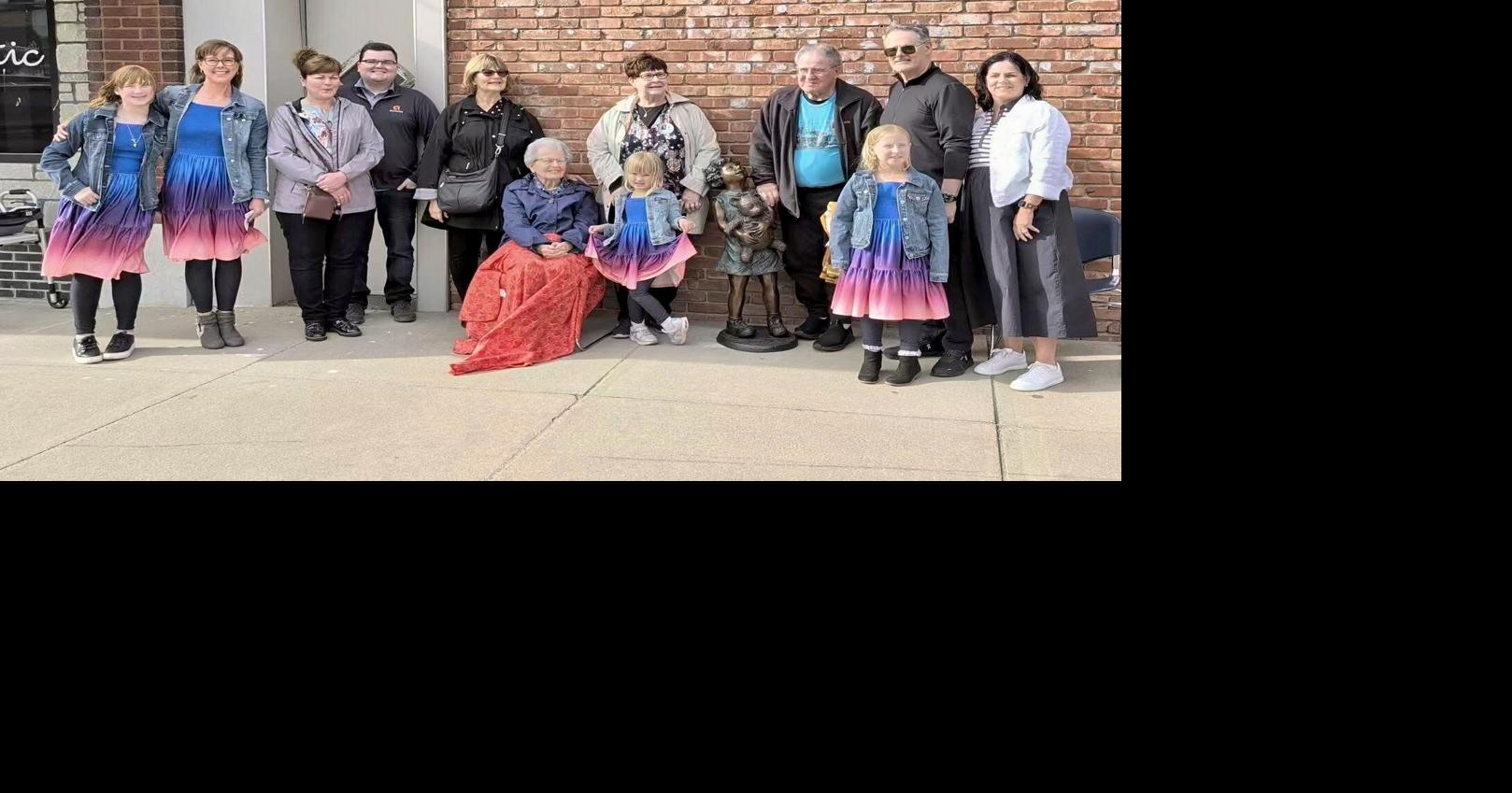 Logansport woman who arrived on orphan train honored with statue in Kansas