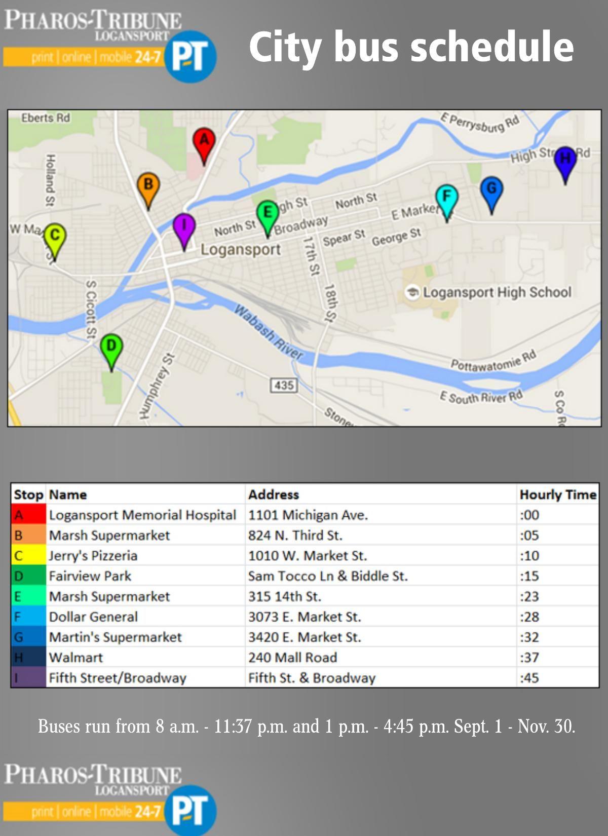 Printable city bus schedule pharostribune com