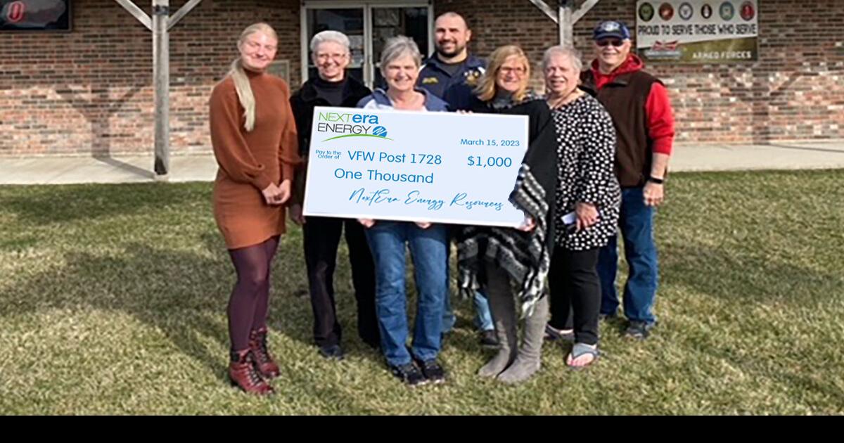 Winamac VFW accepts 1,000 donation from NextEra News