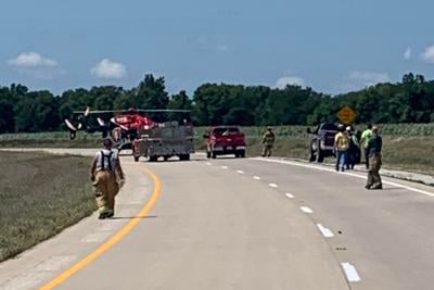 delphi woman accident pharostribune hoosier highway heartland personnel respond emergency crash tuesday single car after