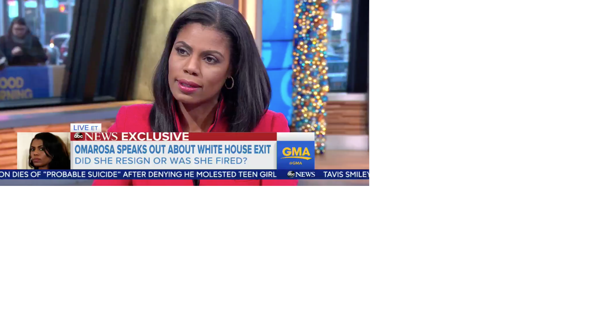 Former 'Apprentice' star Omarosa says she wasn’t fired from the White
