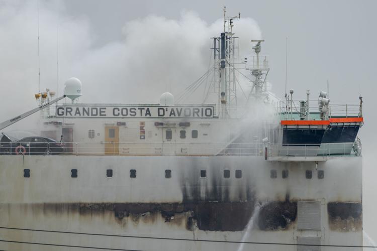Fire that killed 2 aboard a cargo ship in New Jersey is expected to ...