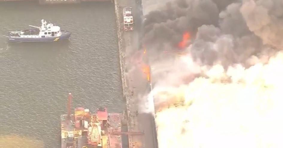 Massive fire breaks out at NYPD impound, evidence warehouse in Brooklyn ...