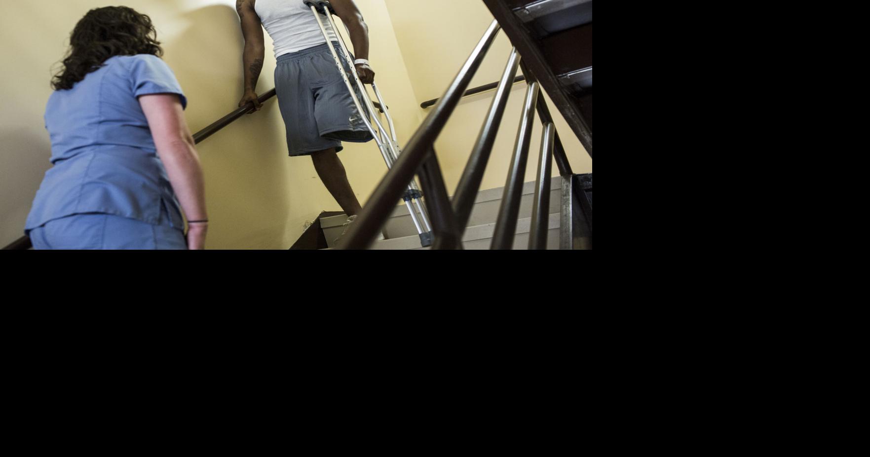 With his left leg gone, a young athlete rebuilds his life | Football ...