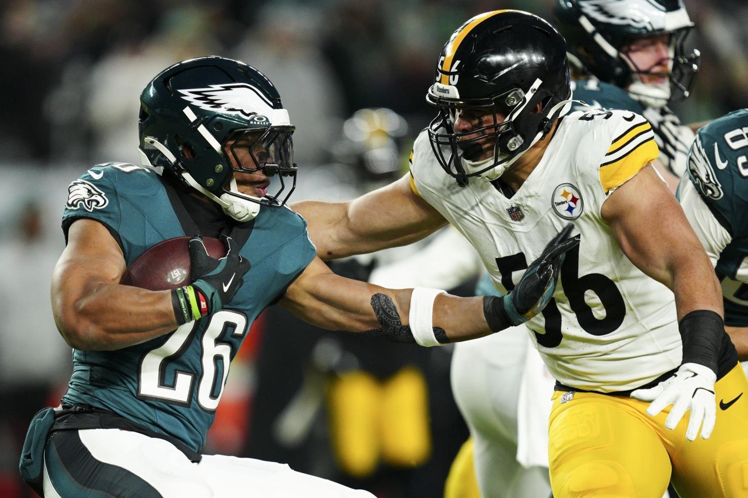 Saquon Barkley is chasing Eric Dickerson's NFL season rushing record