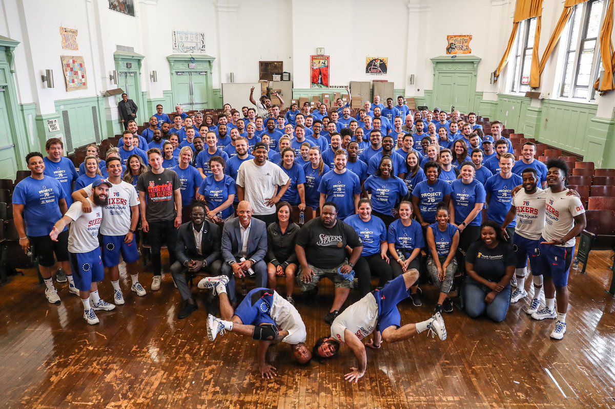 Sixers, Honda revitalize Philly school for day of service  The 