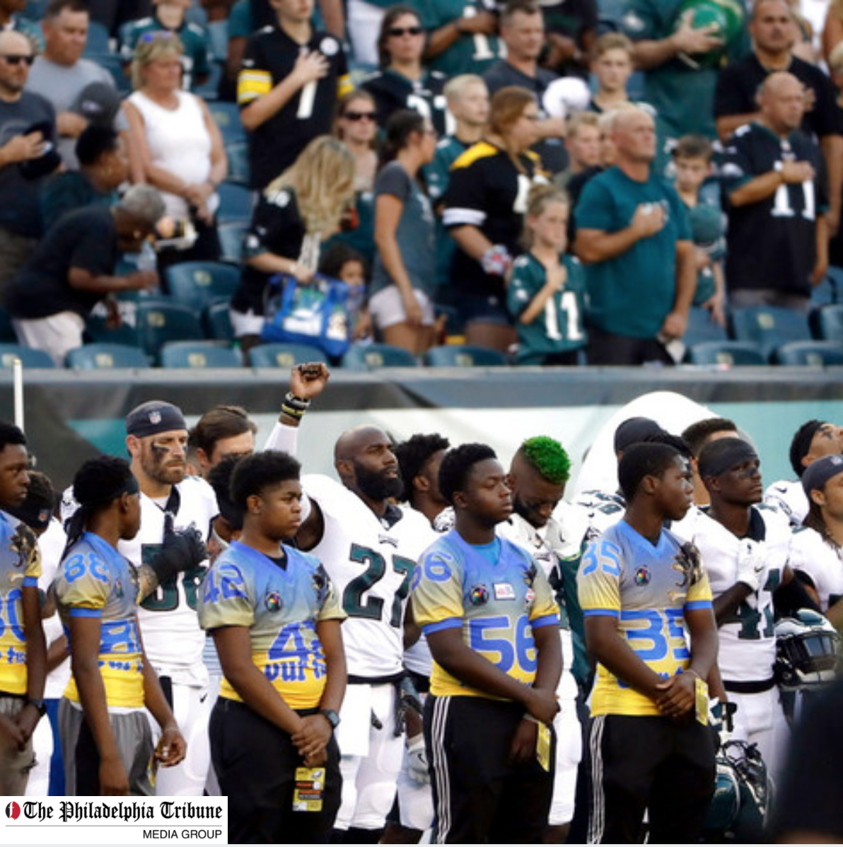 Nfl Players Kneel Raise Fists Or Sit Out National Anthem As