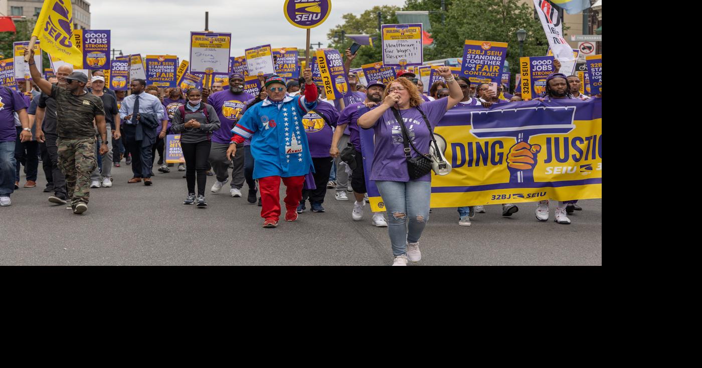 SEIU workers stage massive rally in Philly as cleaners fight for better ...