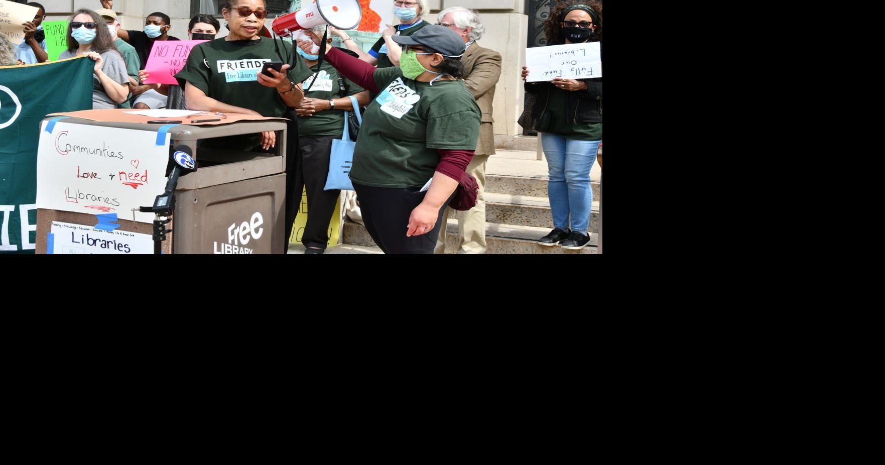 Free Library supporters protest, demand $15M budget increase | Local ...