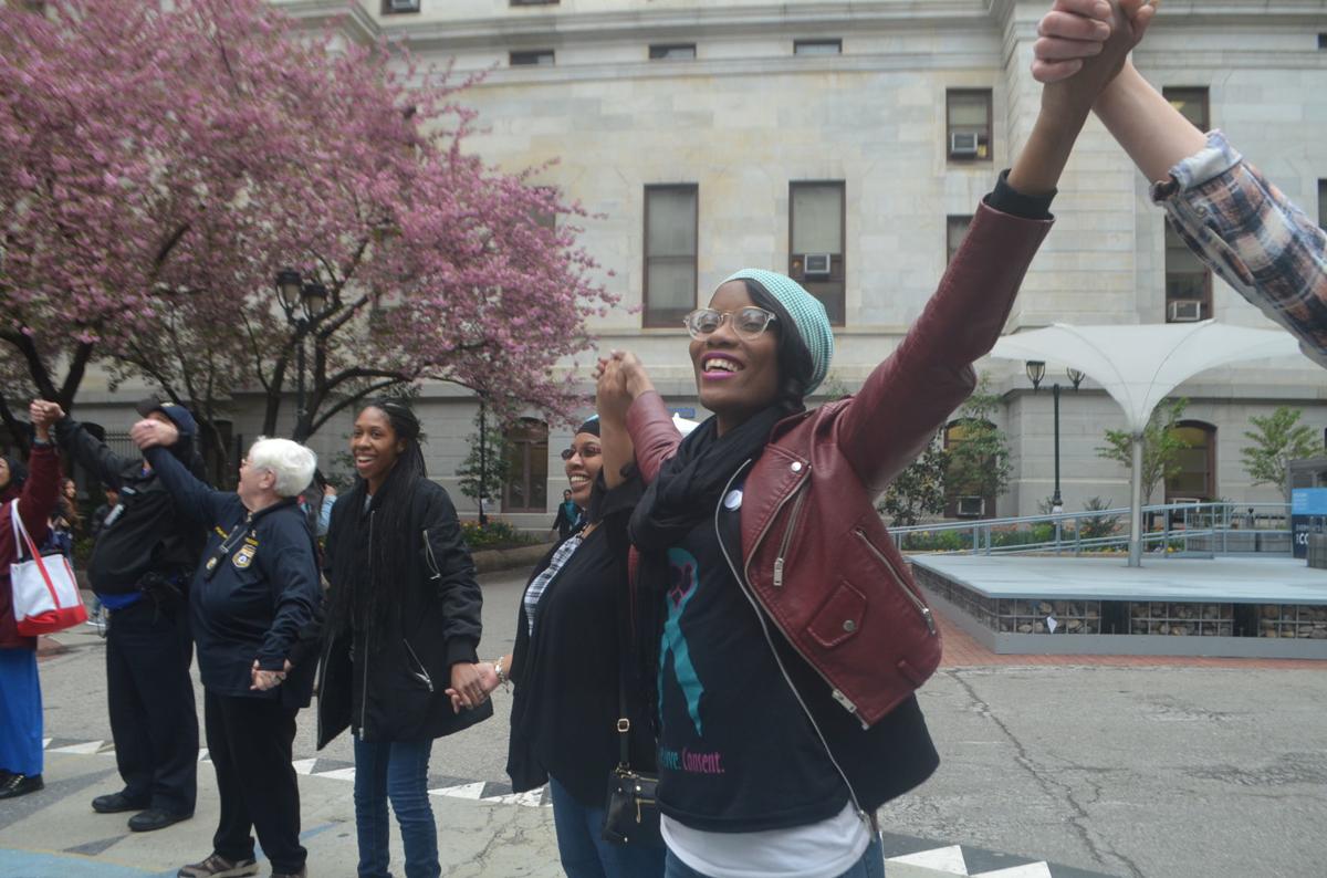 Hands Around City Hall Aims To Fight Sexual Assault