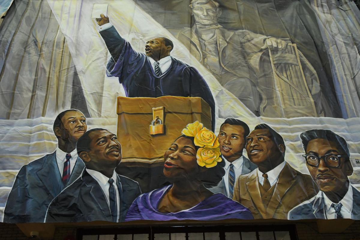 A mural honoring Martin Luther King Jr. at Girard College (copy)