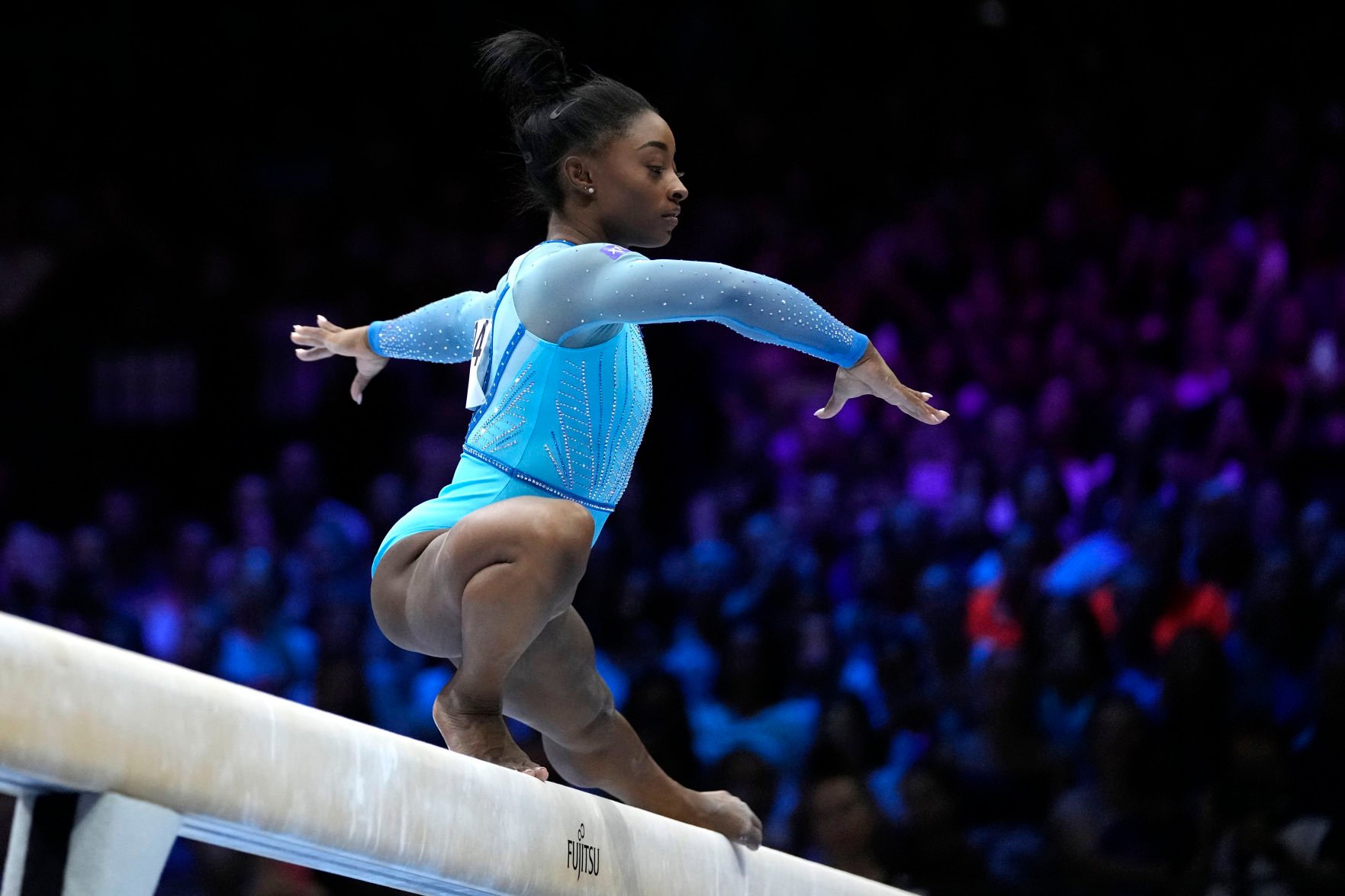 Simone Biles makes history on opening day of qualifying at World ...