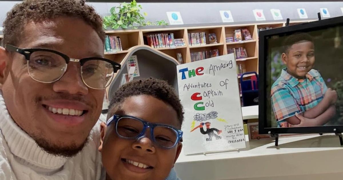 Father and son build collaborative partnership by creating superhero comic books.