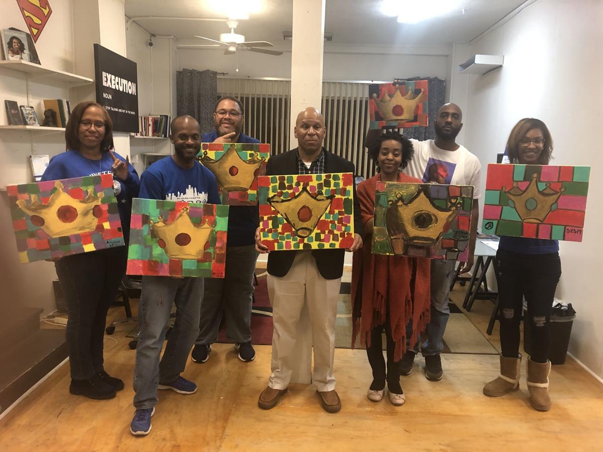 Nu Sigma Chapter of Phi Beta Sigma Fraternity Hosts Family Paint Night