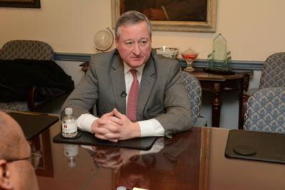 mayoral candidate and former councilman jim kenney, shown here during recent meeting with tribune editorial board
