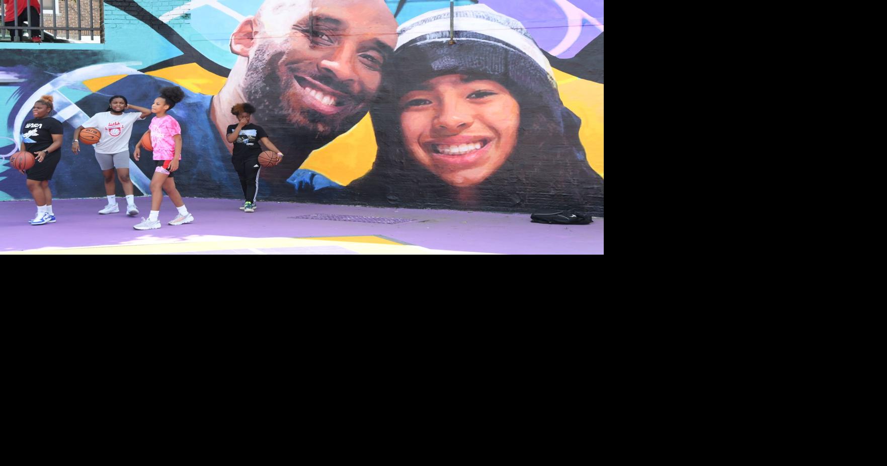 Kobe and Gianna Bryant court unveiled in Philadelphia
