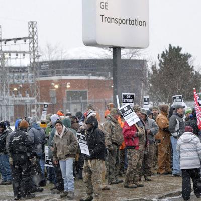 strike ge wabtec phillytrib lawrence pa park plant ue corp employees transportation gate former members near local west