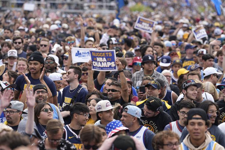 Nuggets celebrate their 1st NBA title with parade through the streets of  downtown Denver – KGET 17