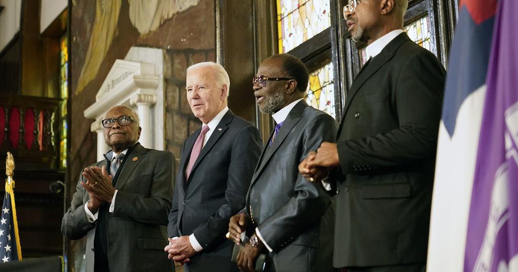 Biden condemns white supremacy in a campaign speech at Mother Emanuel ...
