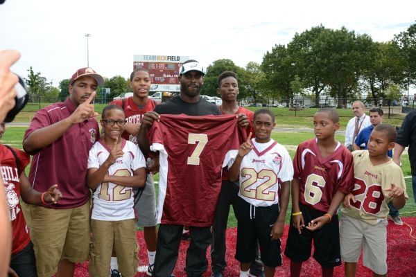 Vick dedicates restored field to North Philly Aztecs