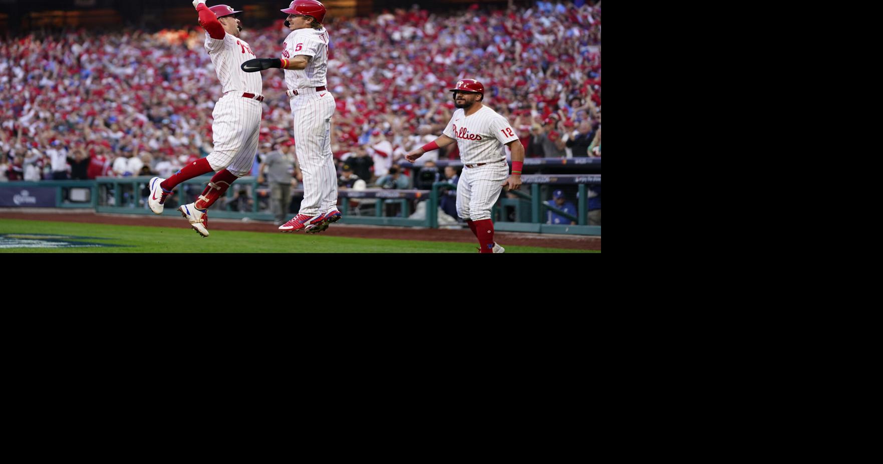 Rob Thomson 2022 NL Champions Mound Celebration Philadelphia Phillies  Autographed 8x10 Framed Photo