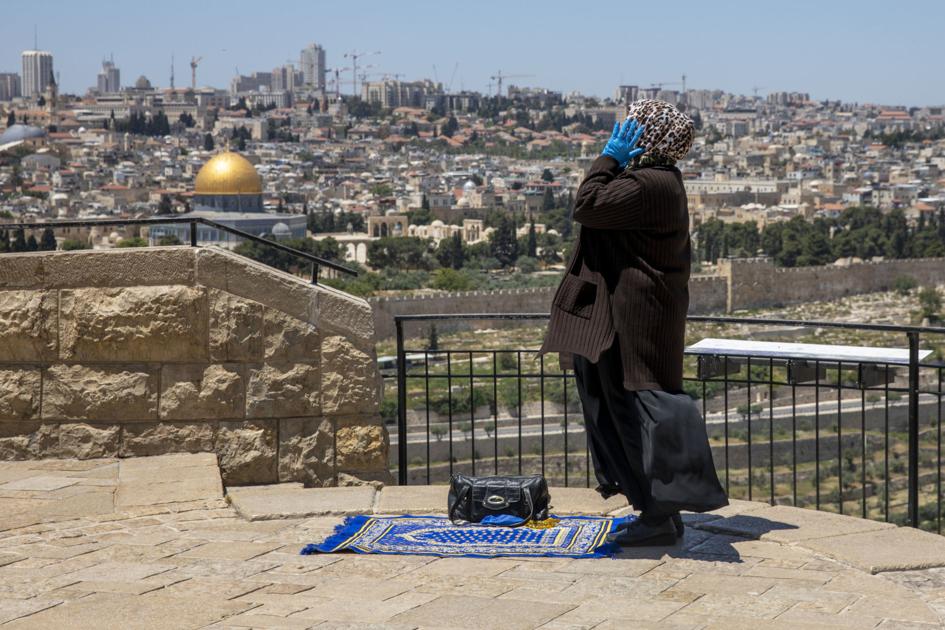 Muslims In Jerusalem Pray Outdoors Amid Virus Lockdown