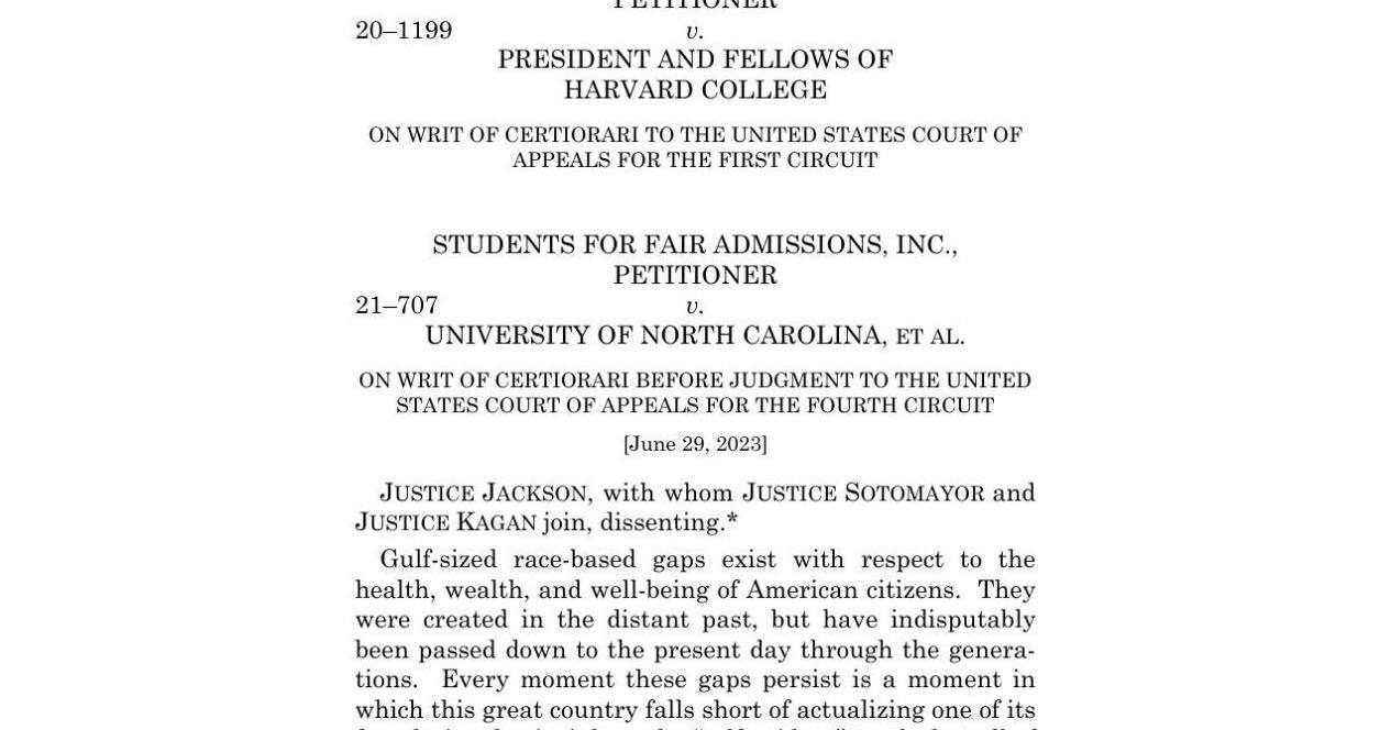 Justices Clarence Thomas and Ketanji Brown Jackson criticize each other in unusually sharp language in affirmative action case - Vimarsana News