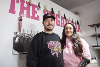 Kyle and Zabdi Hess, owners of The Sugar Bar, a new craft beer spot on Warner at McQueen