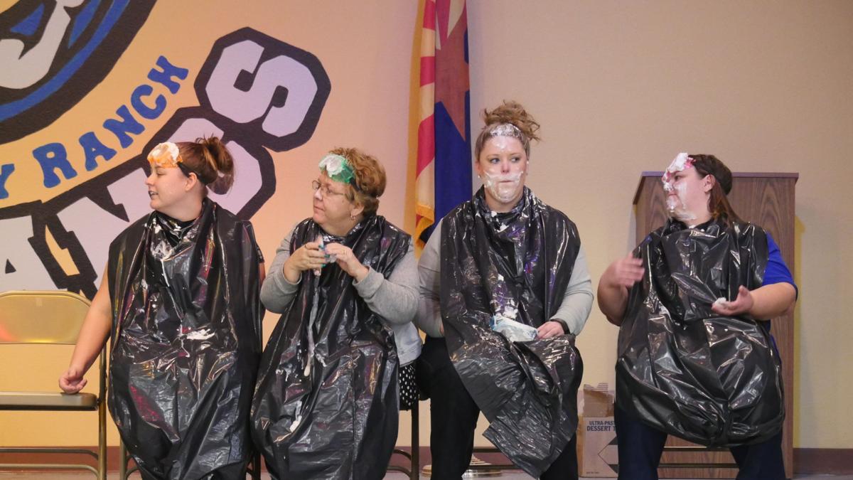 Mccartney Ranch Elementary CG students throw pies at teachers to celebrate reading milestone ...