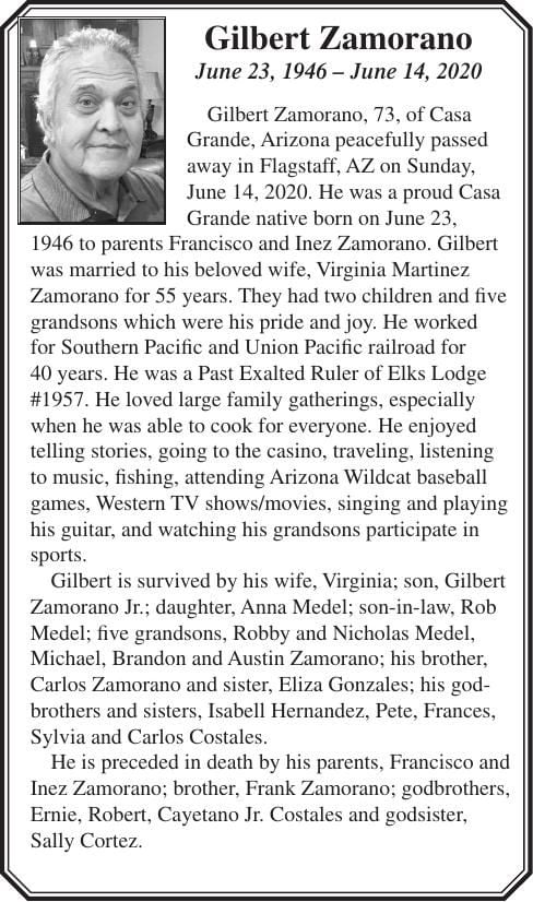 Gilbert Zamorano | Obituaries | pinalcentral.com