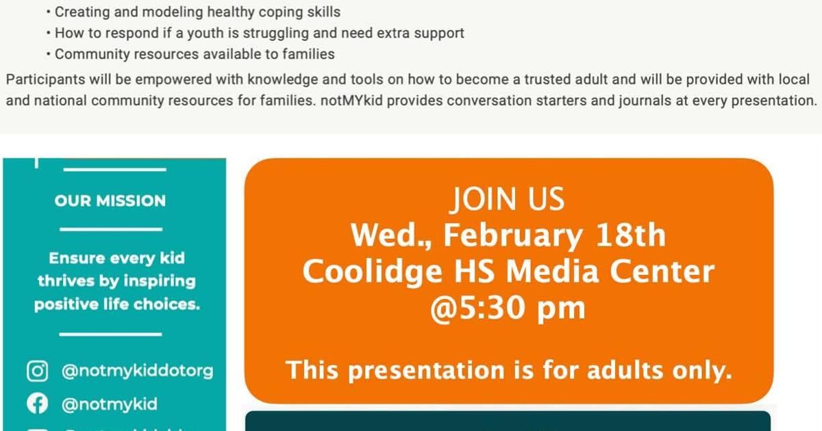 CHS hosts program for adults on teen mental health | Coolidge Examiner ...