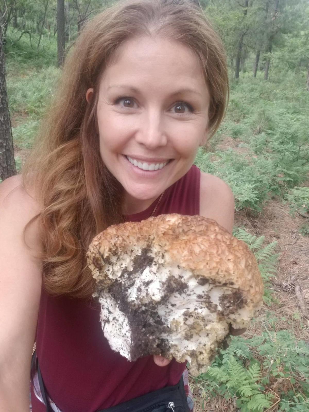 Michelle and big mushroom