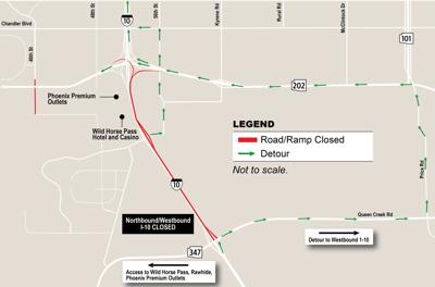 Westbound I 10 To Close South Of Loop 202 Santan Freeway This