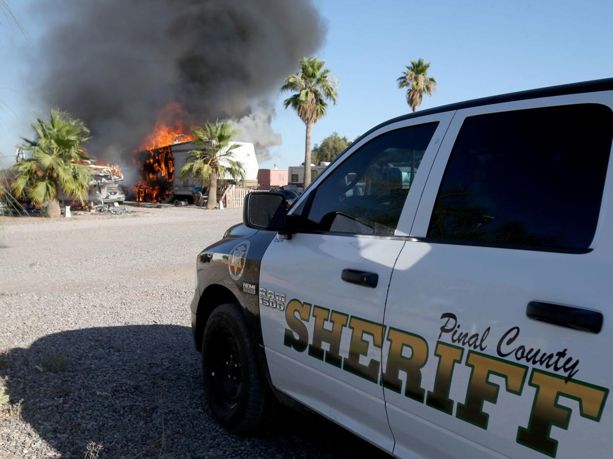 Fire destroys two RV trailers