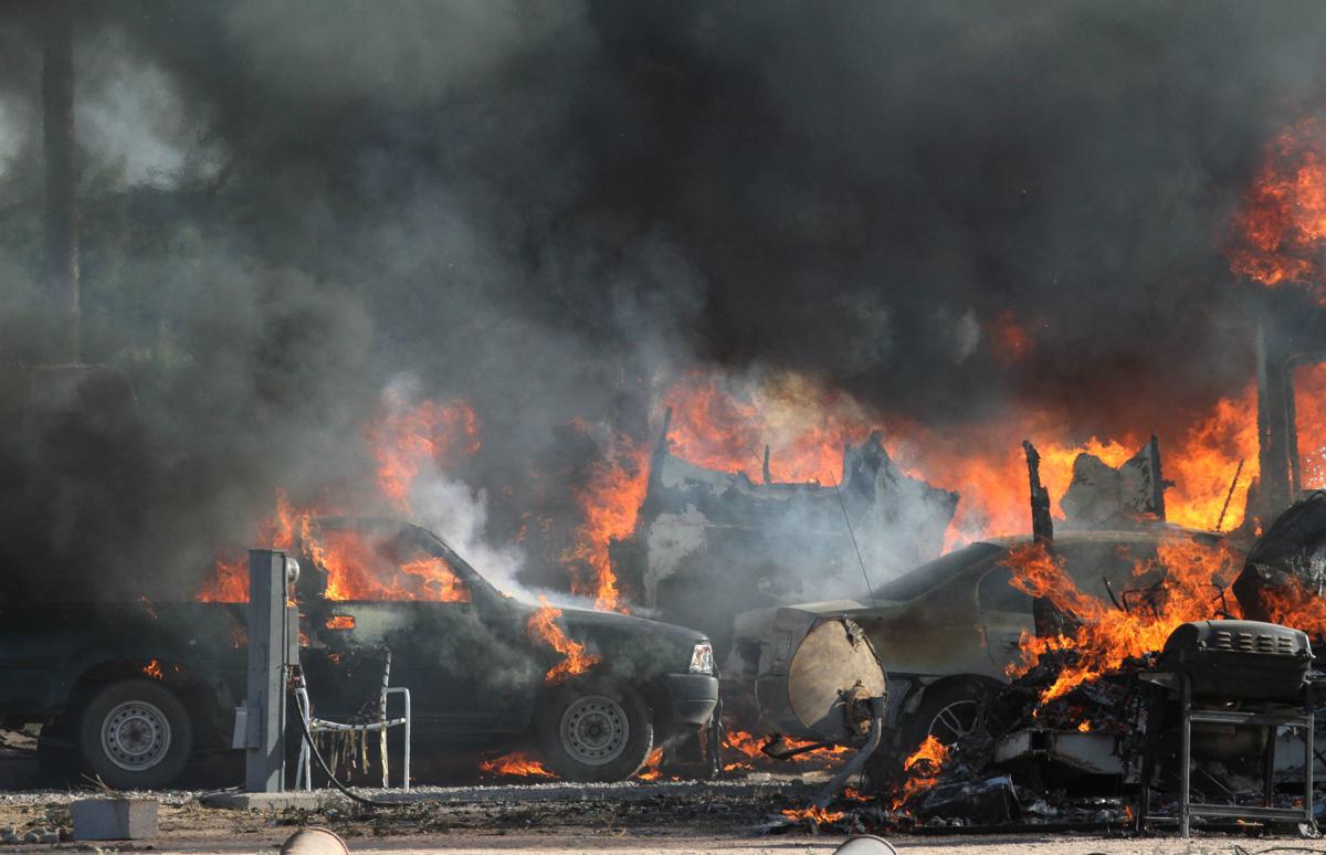 Fire destroys two RV trailers