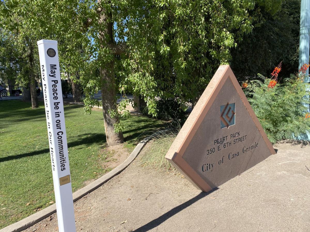 Peace pole installed in CG's Peart Park as inspiration Area News