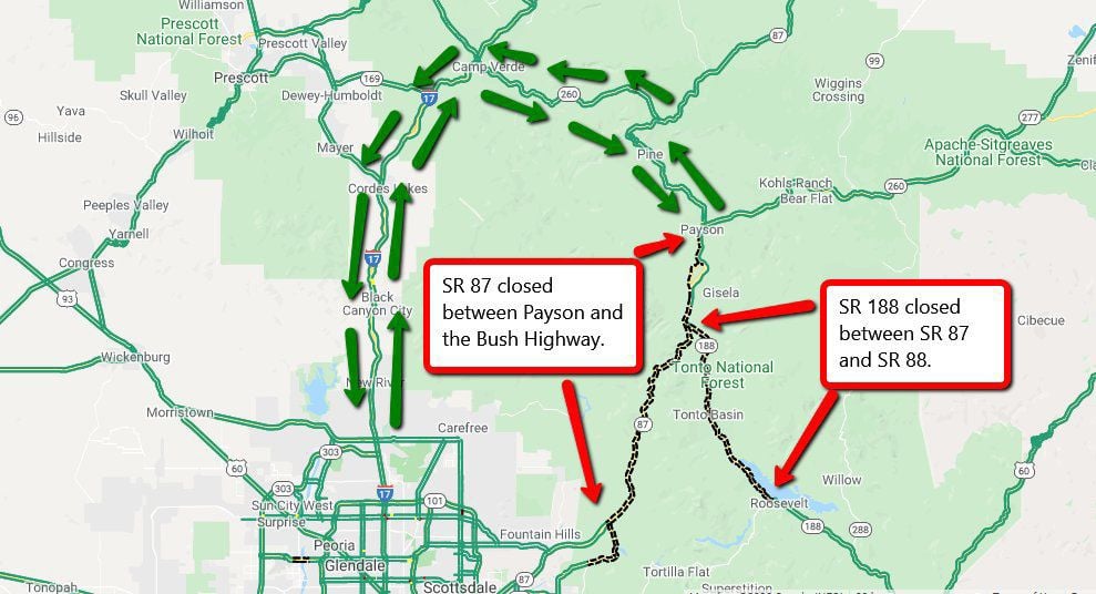 Wildfire Closes Another Highway To Payson Arizona News