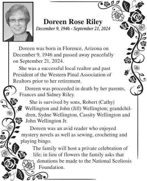 Doreen Rose Riley | Obituaries | pinalcentral.com