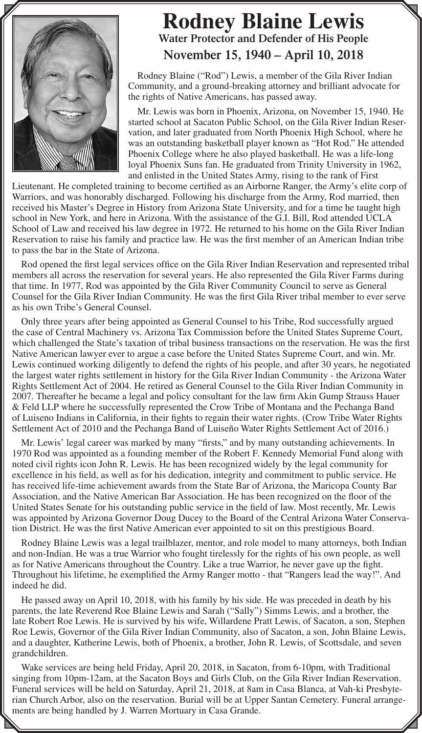 Rodney Blaine Lewis Obituaries