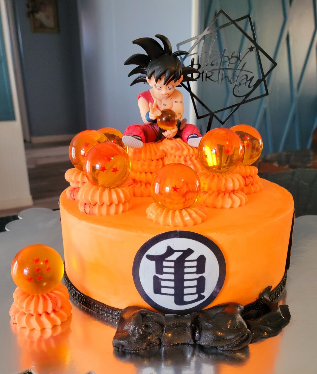 Dragon Ball Super Galaxy Background Goku and Vegeta Edible Cake Topper – A  Birthday Place