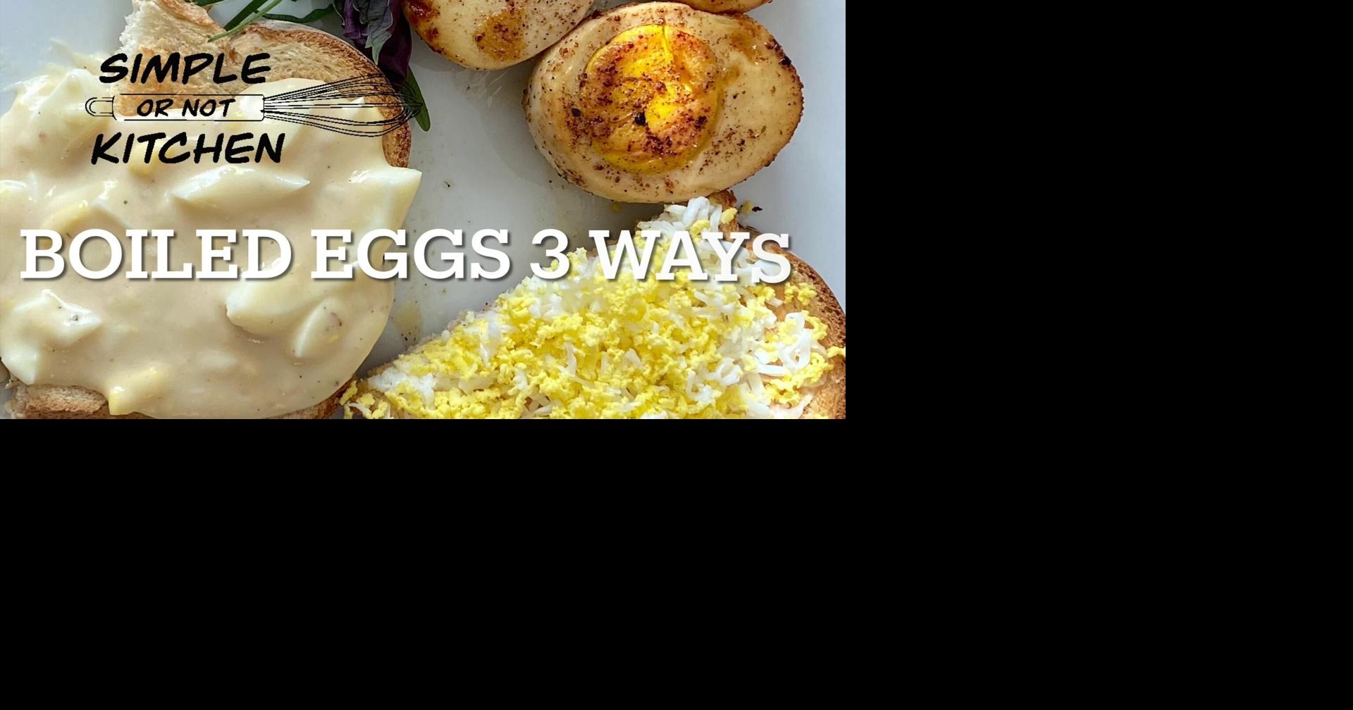 Boiled eggs three ways