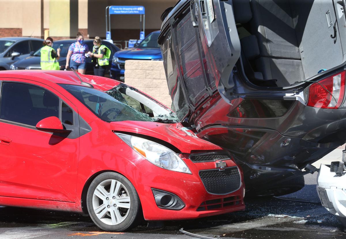 Three vehicle collision