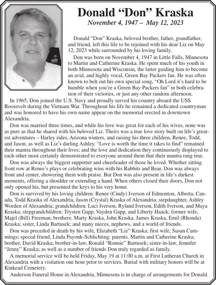 Donald “Don” Kraska | Obituaries | pinalcentral.com