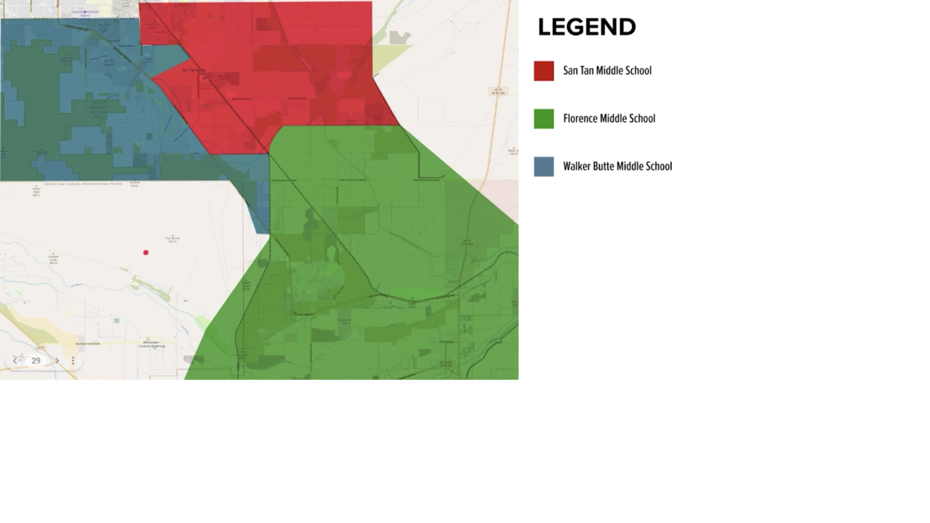 Tentative middle school boundaries presented for Florence, San Tan Valley |  | pinalcentral.com, image size:1396x785